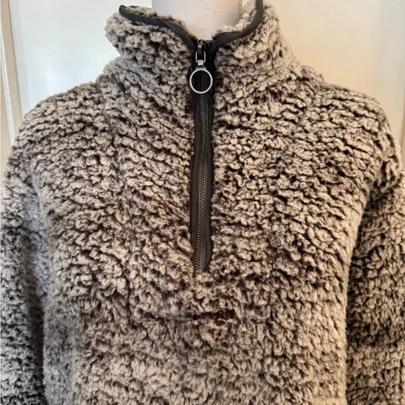 Thread & Supply Gray Turtleneck Sherpa Jacket - Picture 2 of 5